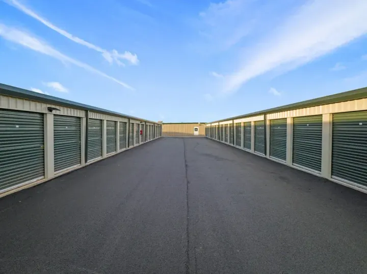Picture of storage units with drive-up access near downtown Laramie, WY.