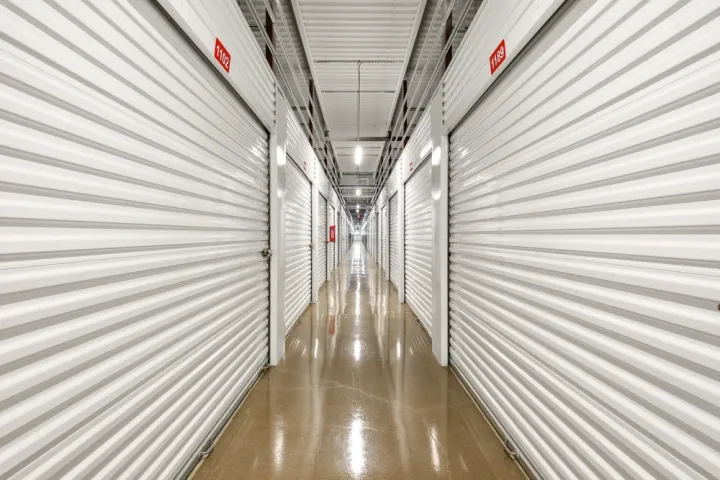 Hall of Secure Climate-Controlled Storage Units at Storage Star on Forest Lane