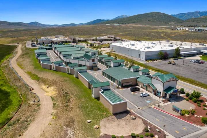 Aerial view of Storage Star self storage facility on Promontory Ranch Road, Park City, UT