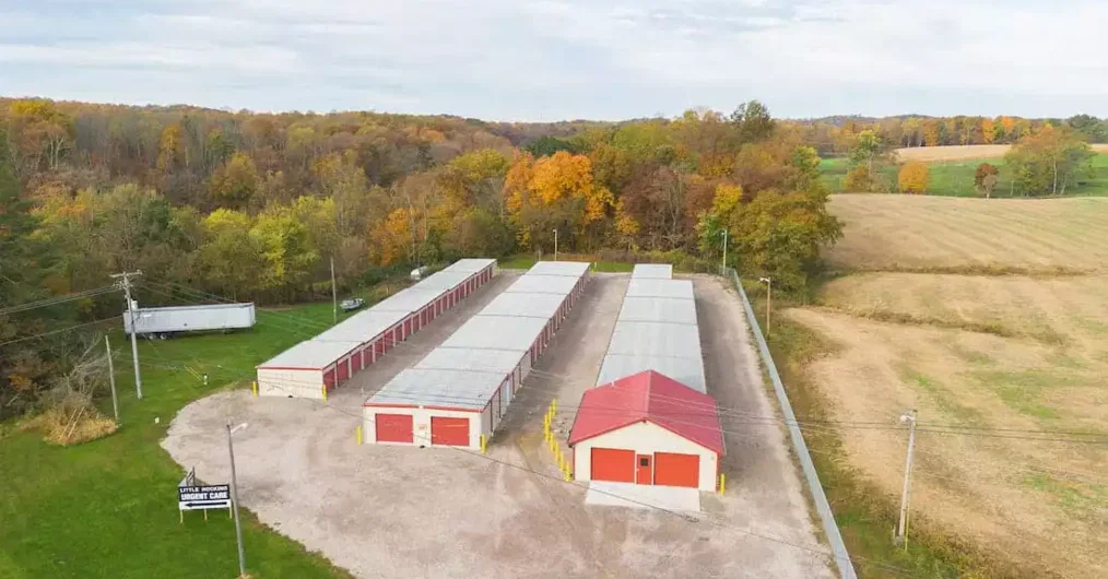 Storage units at a Mini Mall Storage facility